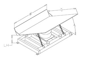Air Bag Tilt Table Dimensional Drawing (Side)