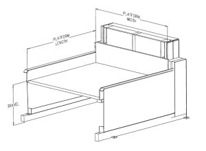 Drive-On Platform Lift Dimensional Drawing (Side)